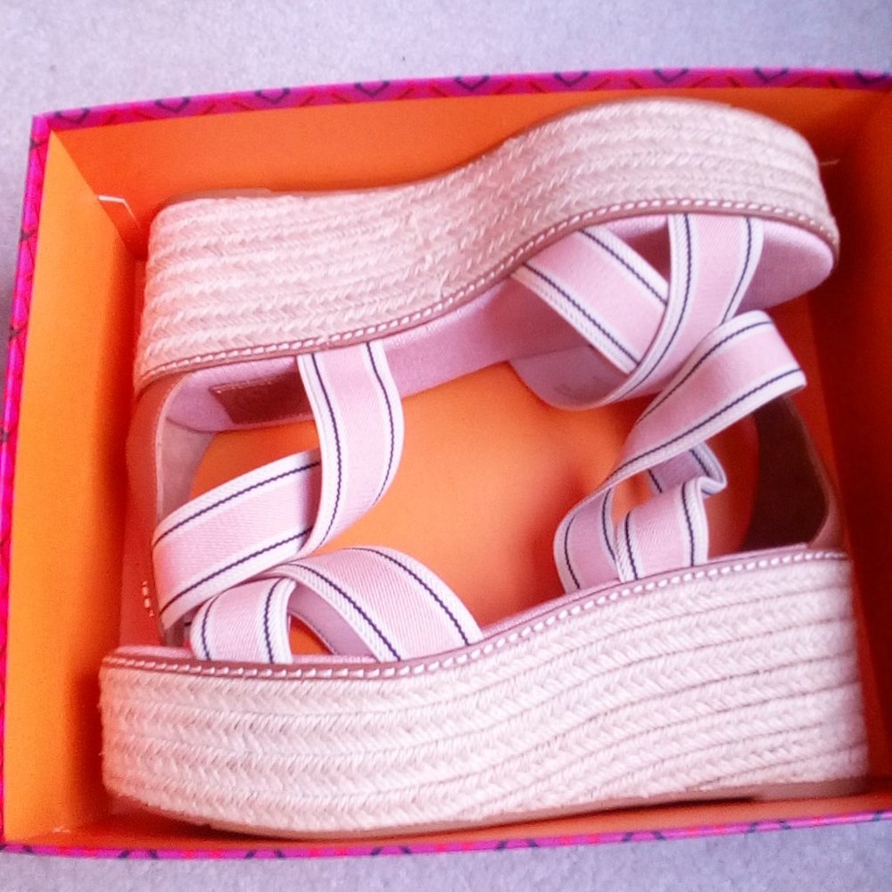 Tory Burch Frieda Platform Espadrille Sandals NEW - Picture 7 of 10
